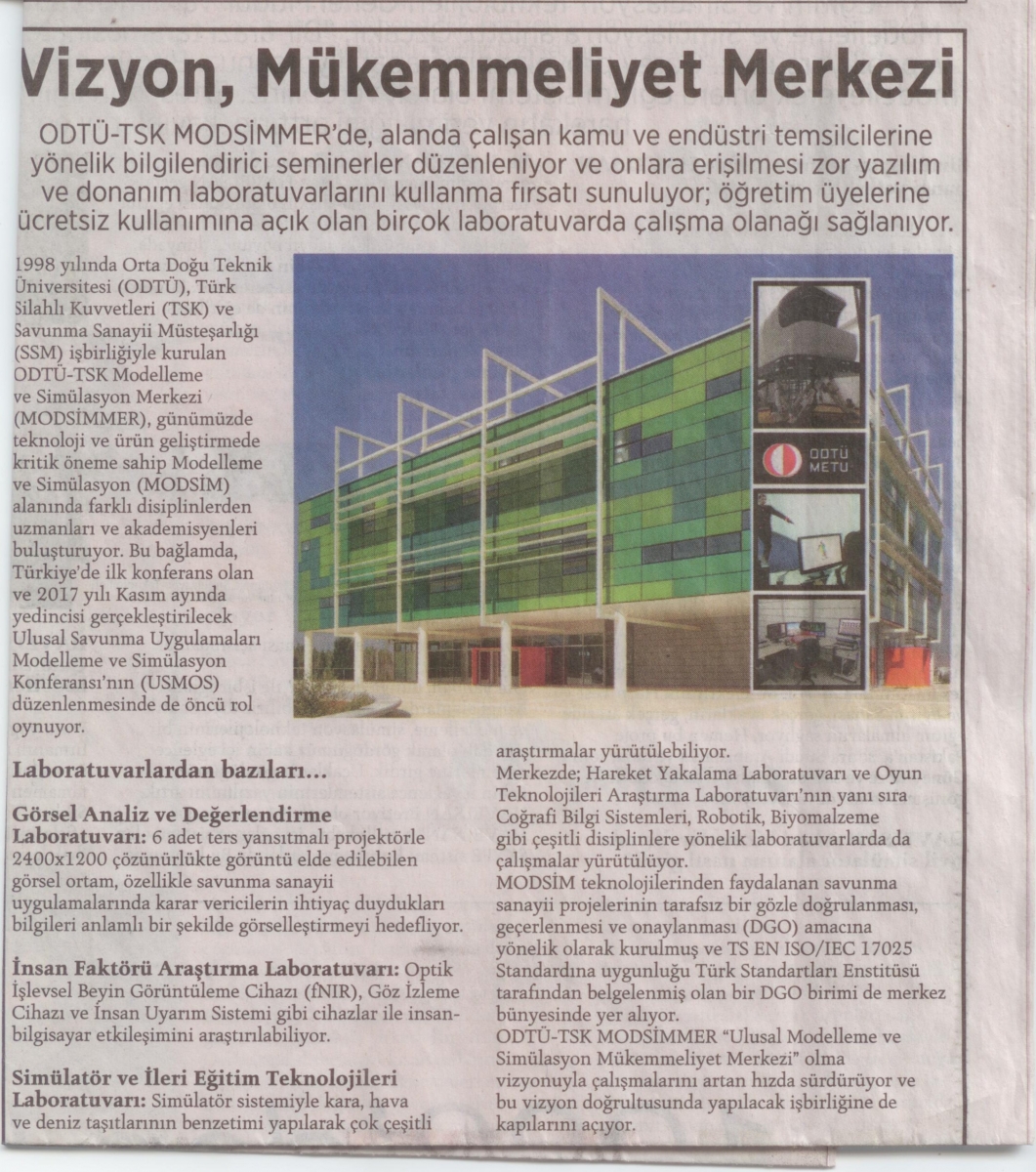 Milliyet Gazetesi Sektörel Yayın Eki-21 Kasım 2016